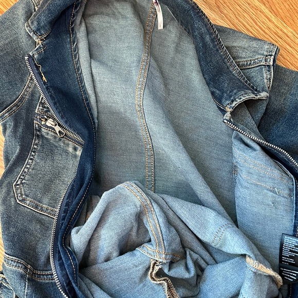 Free People Lennox Denim Skinny Utility Jumpsuit size Size NWT - Picture 11 of 16